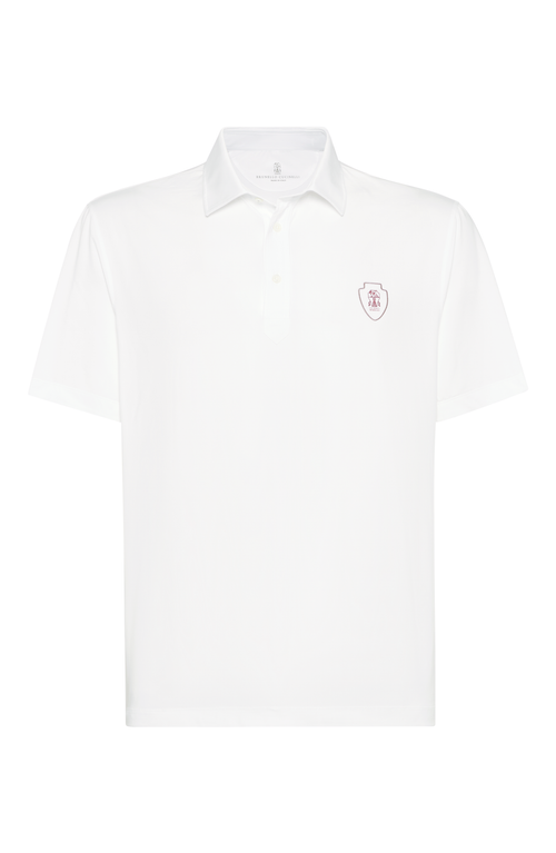 Brunello Cucinelli Techno Jersey Polo Shirt In White