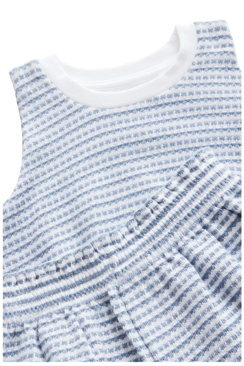 Kids' Textured Stripe Cotton Top & Shorts Set, Alternate, color, BLUE