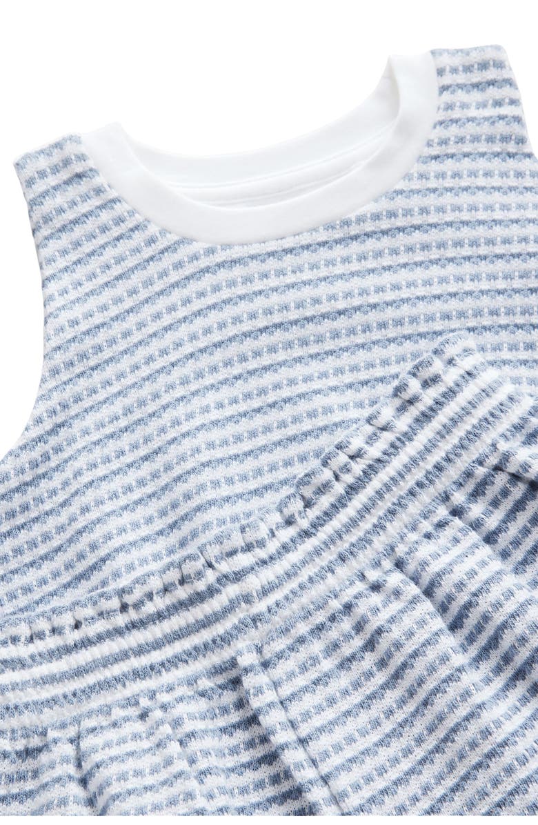 NEXT Kids' Textured Stripe Cotton Top & Shorts Set, Alternate, color, Blue