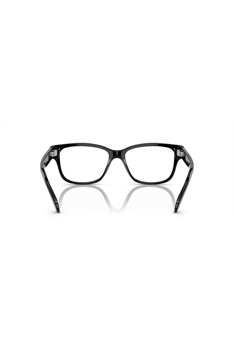 Swarovski 54mm Rectangle optical glasses, Alternate, color, Black
