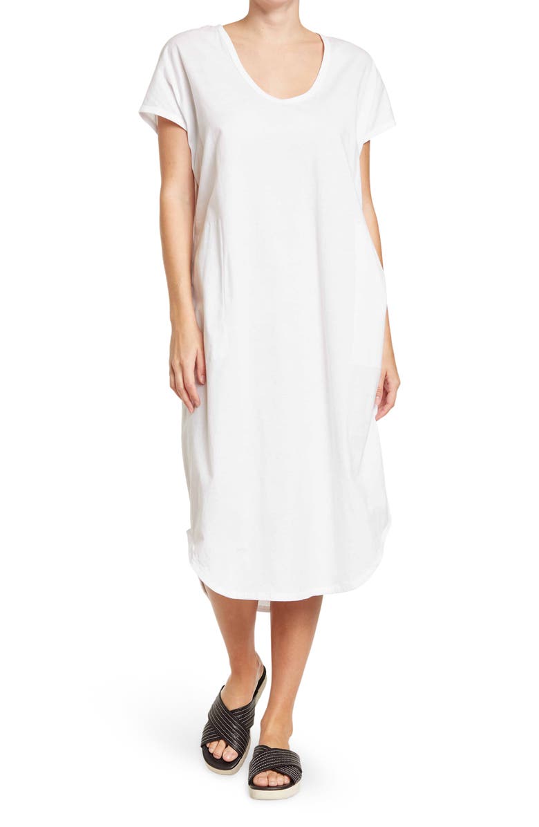 STITCHDROP V-Scoop Neck Shirttail Hem Dress, Main, color, 