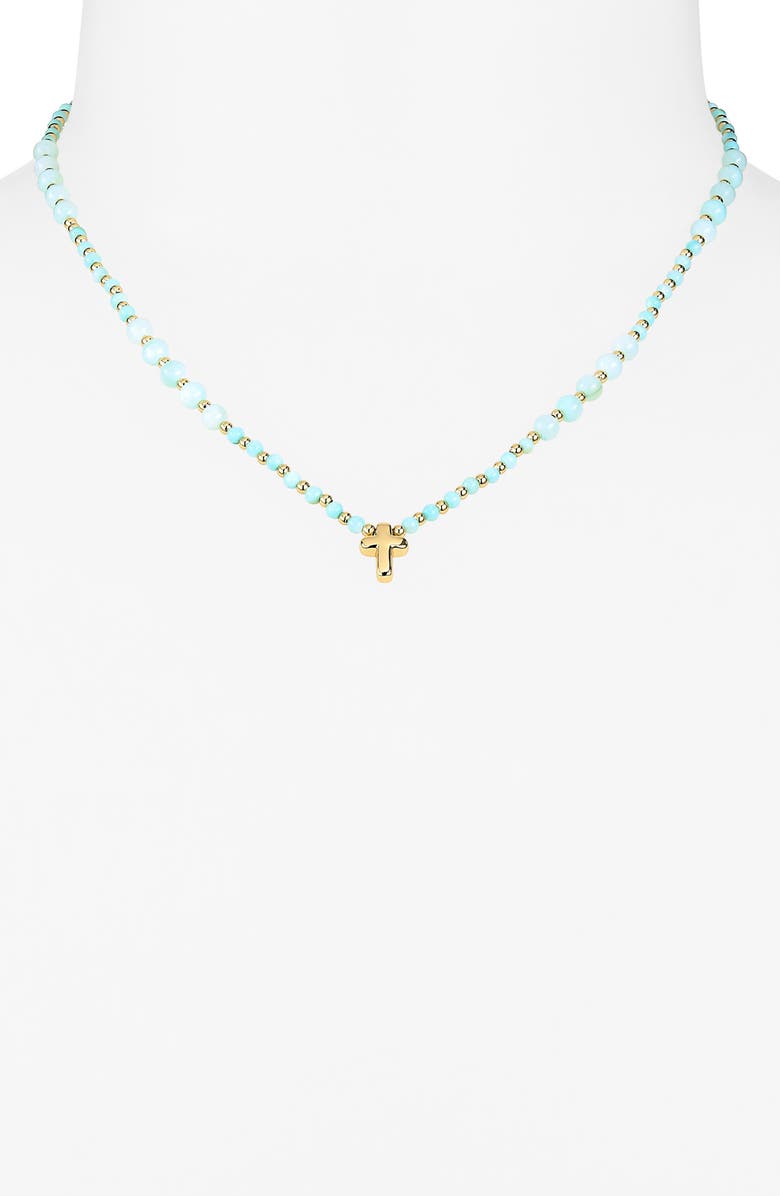 ARGENTO VIVO Cross Necklace, Alternate, color, Gold