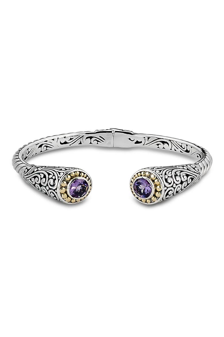 Tipped Two-Tone Bangle, Main, color, PURPLE