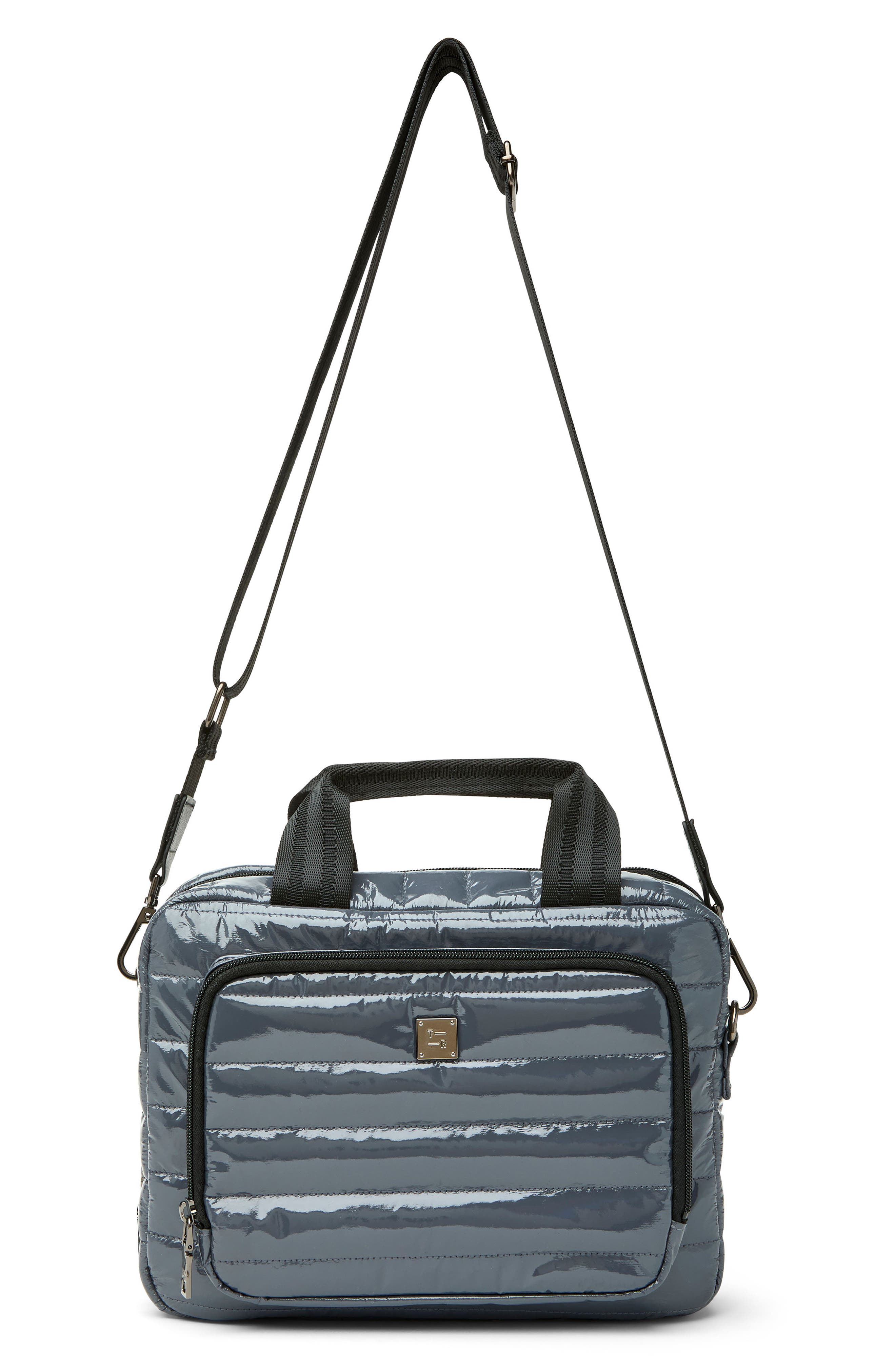 THINK ROYLN Stowaway Travel Bag, Alternate, color, Carbon Patent