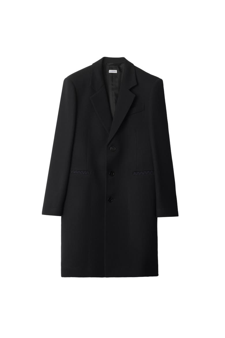 Wool Tailored Coat, Alternate, color, Black