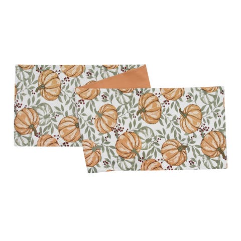 Harvest Pumpkin and Botanical Berry Runner 14" x 72"
