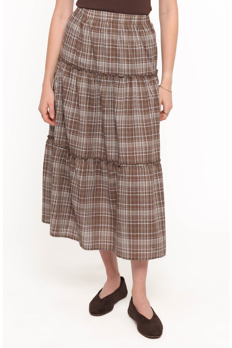 Campbell Tiered Maxi Dress, Alternate, color, JUNO CHECK