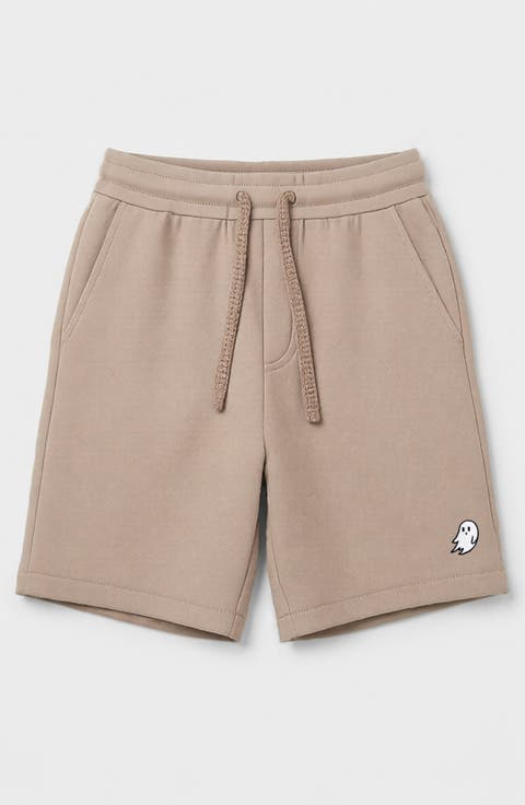 Mens Ghost Relaxed Fleece Sweat Elastic Shorts