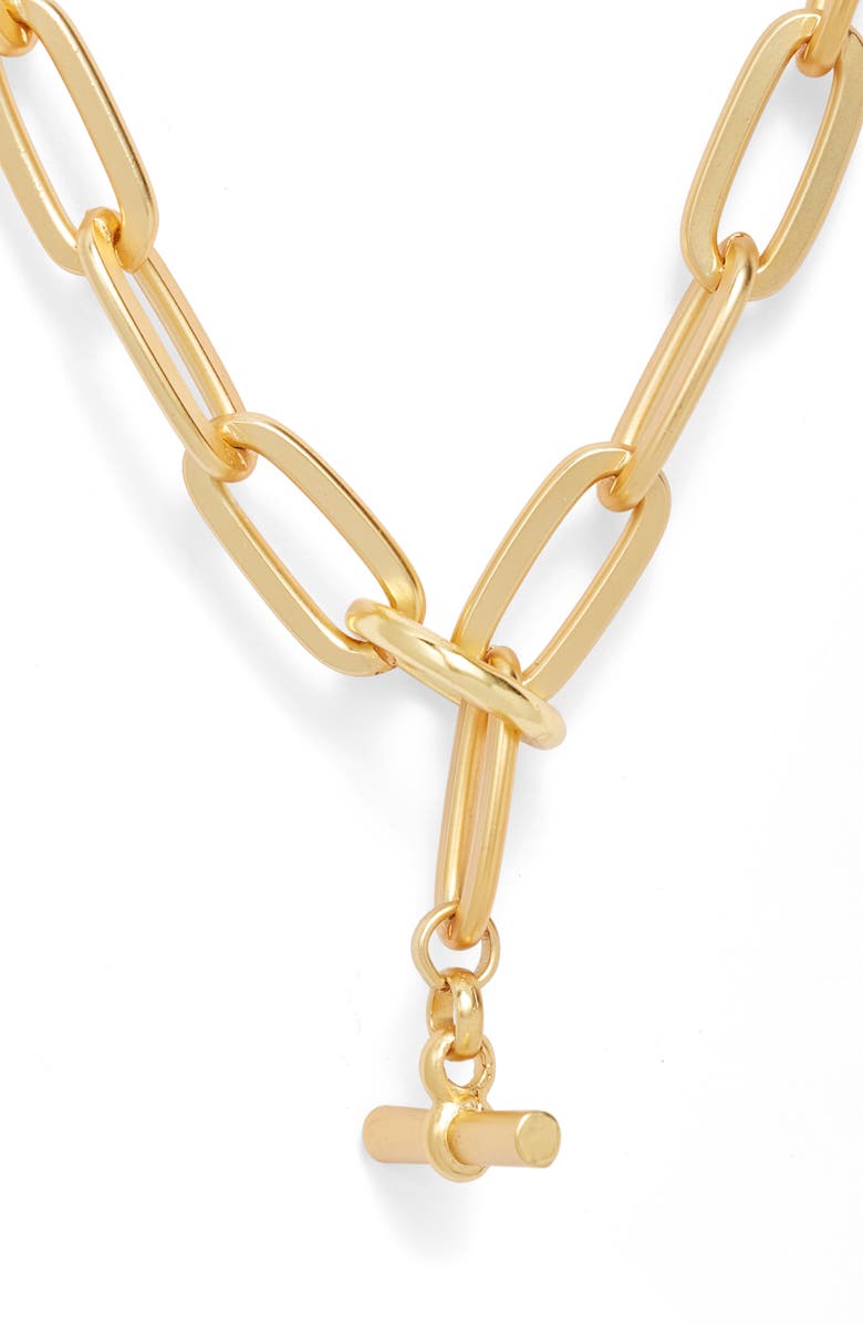 Karine Sultan Long Link Necklace, Alternate, color, Gold