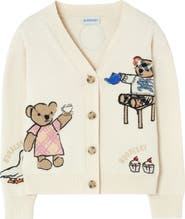 Burberry Kids' Tea Party Cotton Blend Cardigan