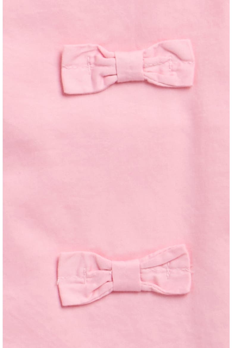 Bow Front Cotton Poplin Shift Dress with Bloomers, Alternate, color, PINK