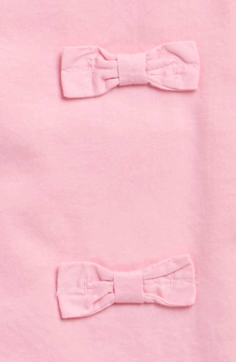 Habitual Kids Bow Front Cotton Poplin Shift Dress with Bloomers, Alternate, color, Pink