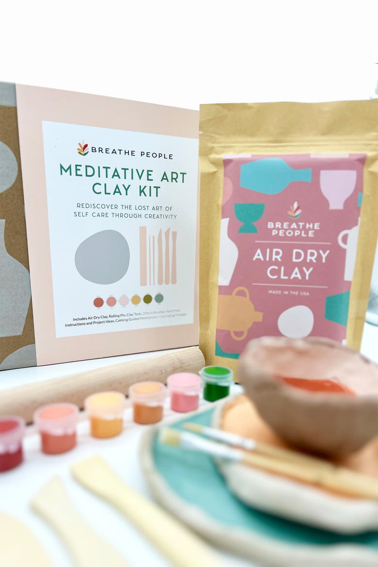 Meditative Art Clay Kit, Guided Meditations, Journaling Prompts, Alternate, color, Meditate