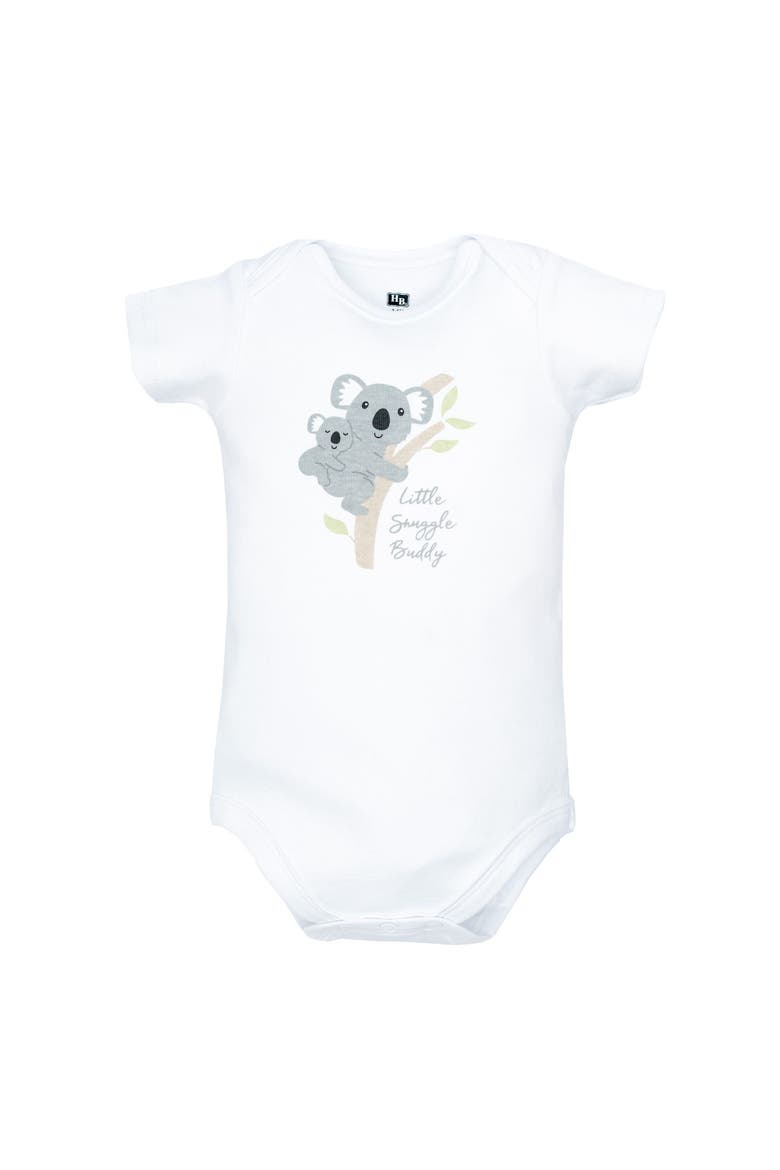 5Pk Set of Cotton Infant All-in-One Bodysuits, Alternate, color, Koala Hugs