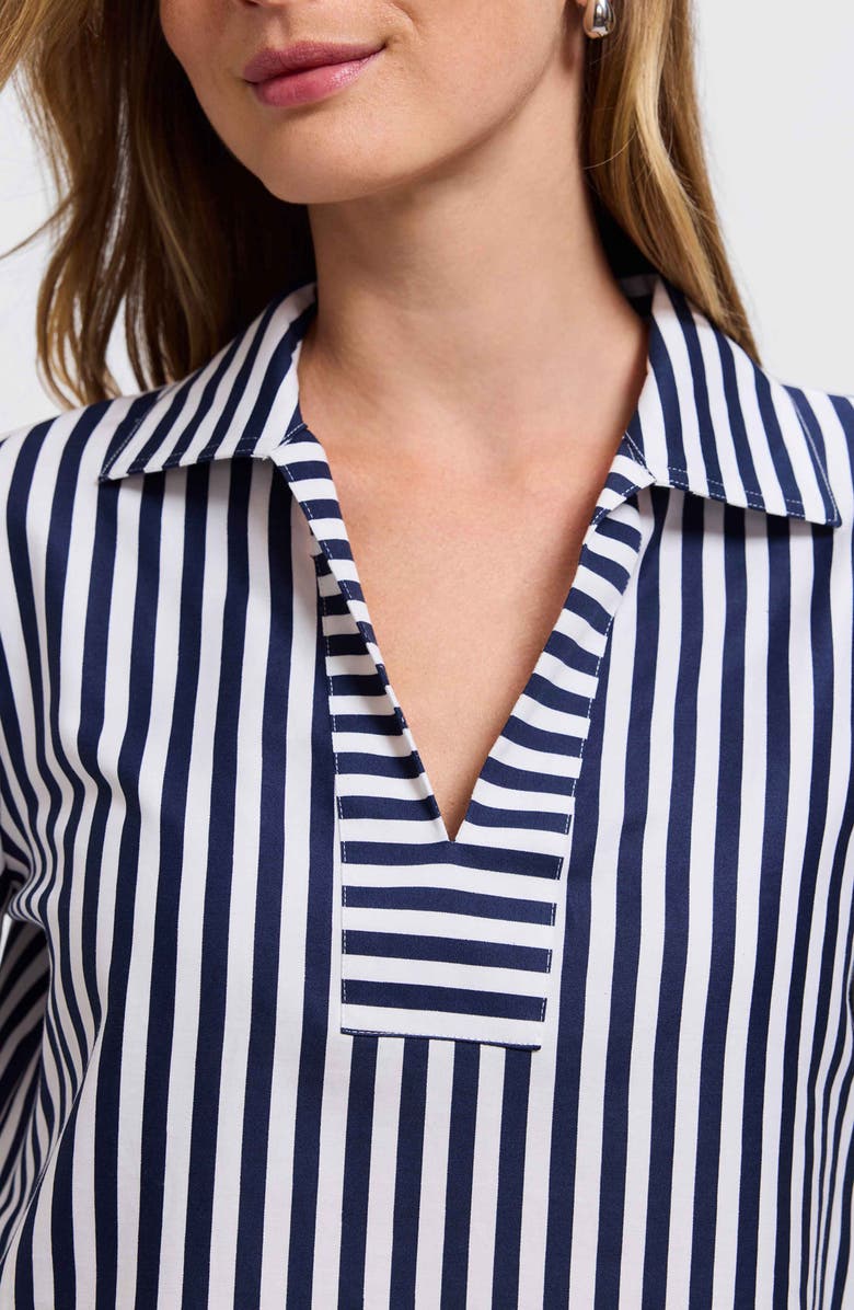 Foxcroft Julia Stripe Paisley Shirt, Alternate, color, Blue Multi