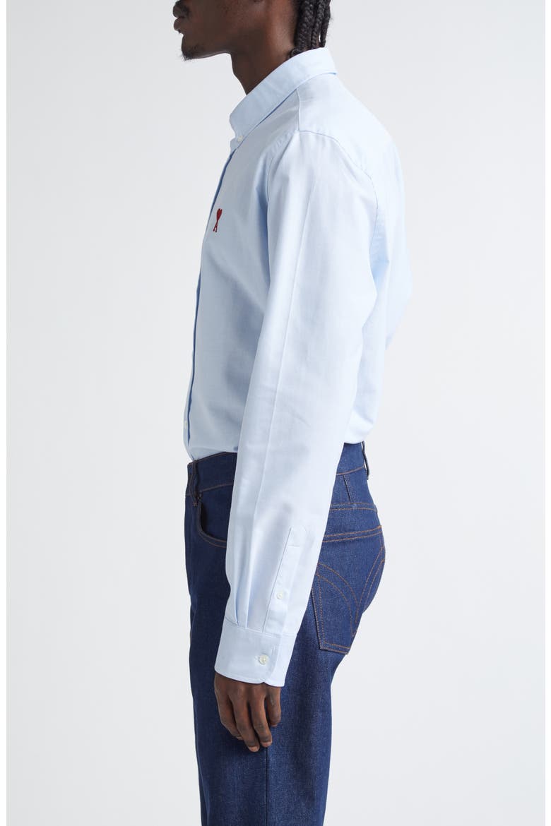Ami De Coeur Cotton Oxford Button-Down Shirt, Alternate, color, 450 BLEU CIEL
