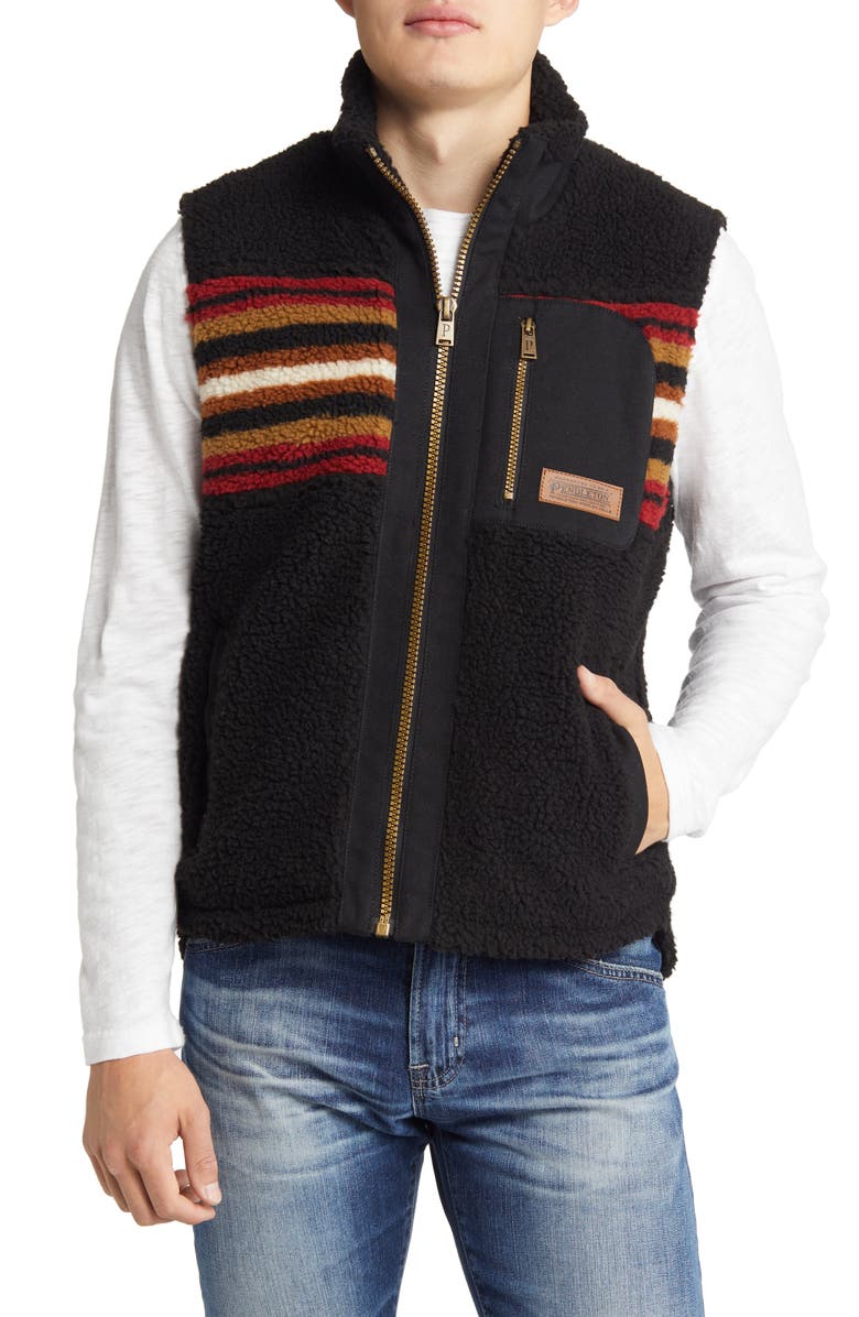 Pendleton Ridgeline Buffalo Check Fleece Vest, Alternate, color,
