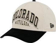 New Era Men's New Era Black/Cream Colorado Buffaloes Arch Two-Tone Corduroy 9FORTY A-Frame Adjustable Hat