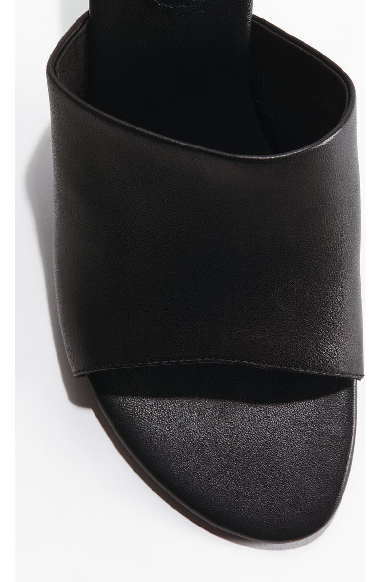 H&M Heeled Leather Sandals, Alternate, color, Black