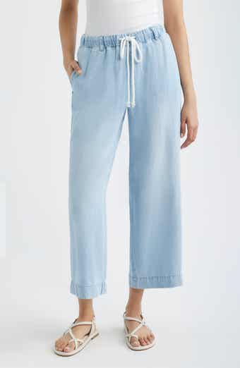 Wide Leg Crop Denim Pants