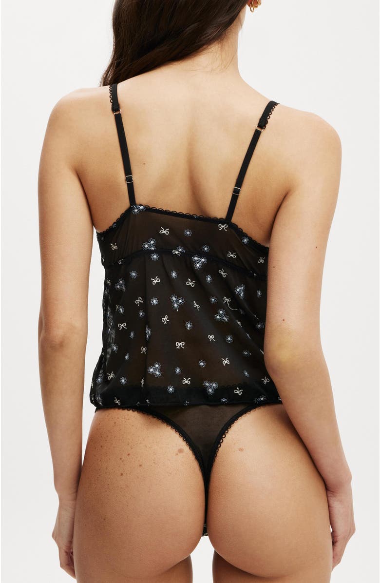 COTTON ON BODY Trixie Bow Longline Bralette, Alternate, color, 