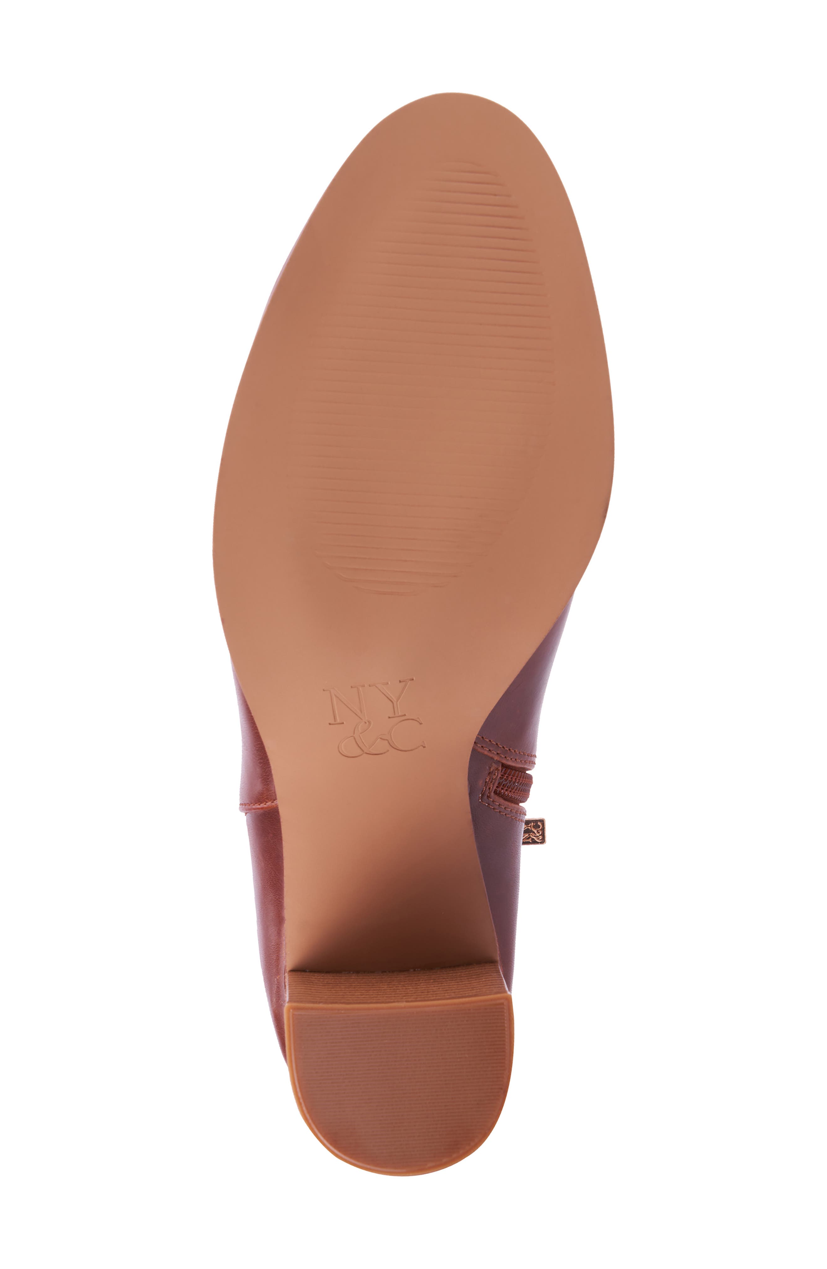NEW YORK AND COMPANY Jadyn Side Zip Ankle Bootie, Alternate, color, Dark Cognac