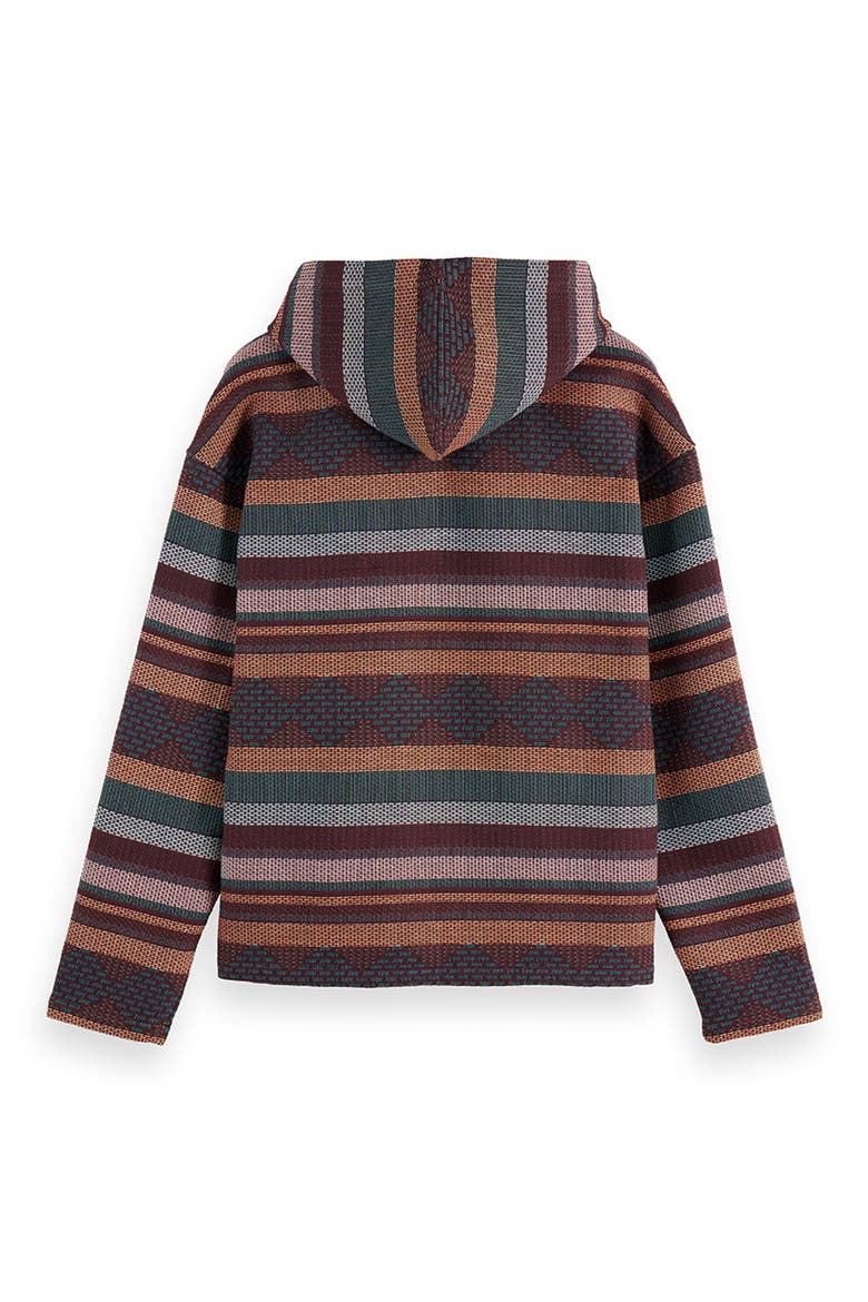 Relaxed Fit Stripe Jacquard Hoodie, Alternate, color, PIXEL STRIPE JACQUARD