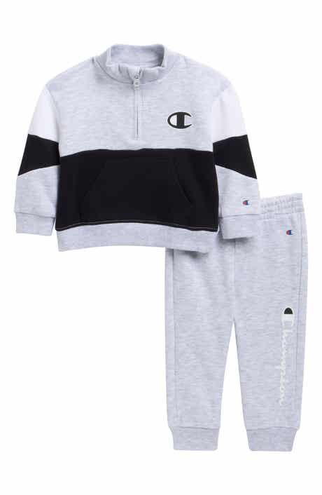 Pieced Quarter Zip Pullover & Joggers Set