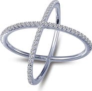 Lafonn Simulated Diamond Crossover Band Ring