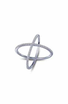 Lafonn Simulated Diamond Crossover Band Ring