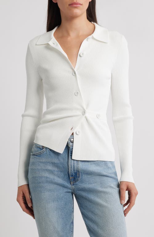 Pistola Kealy Rib Cardigan In White