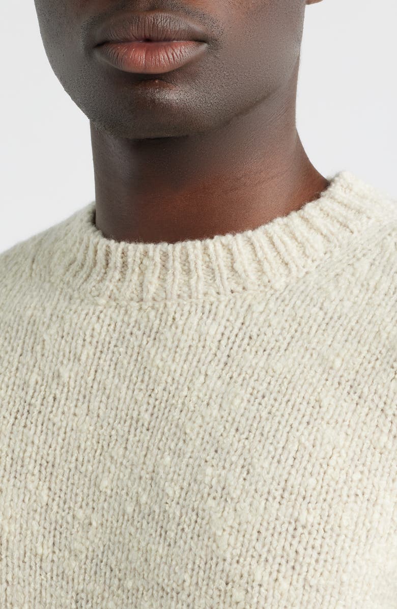 Nordstrom Italian Merino Wool Blend Crewneck Sweater, Alternate, color, Ivory Eggnog