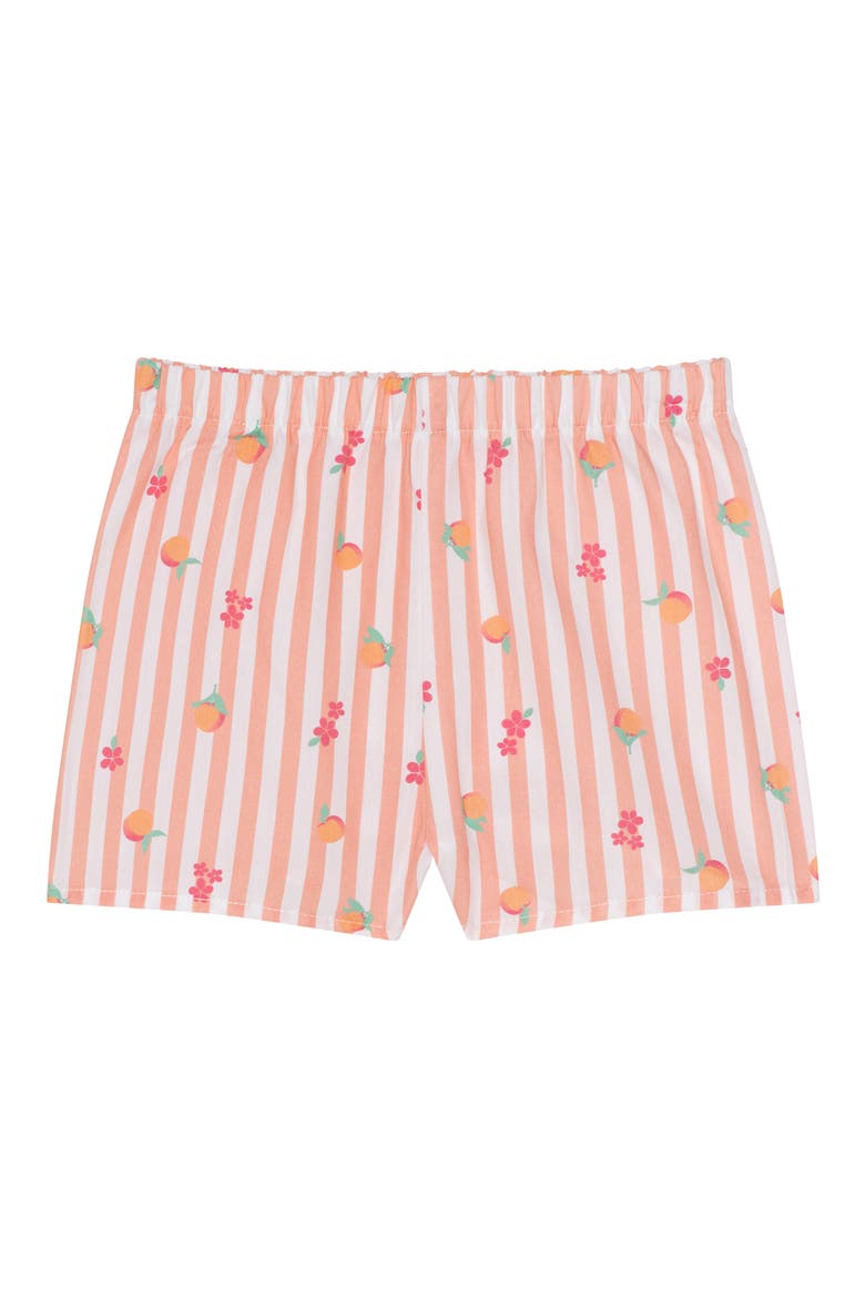 Stripe Woven Top, Shorts & Headband Set, Alternate, color, PEACHES