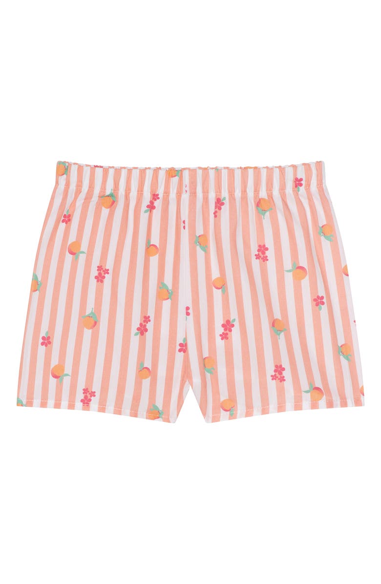 PL Baby by Petit Lem Stripe Woven Top, Shorts & Headband Set, Alternate, color, Peaches