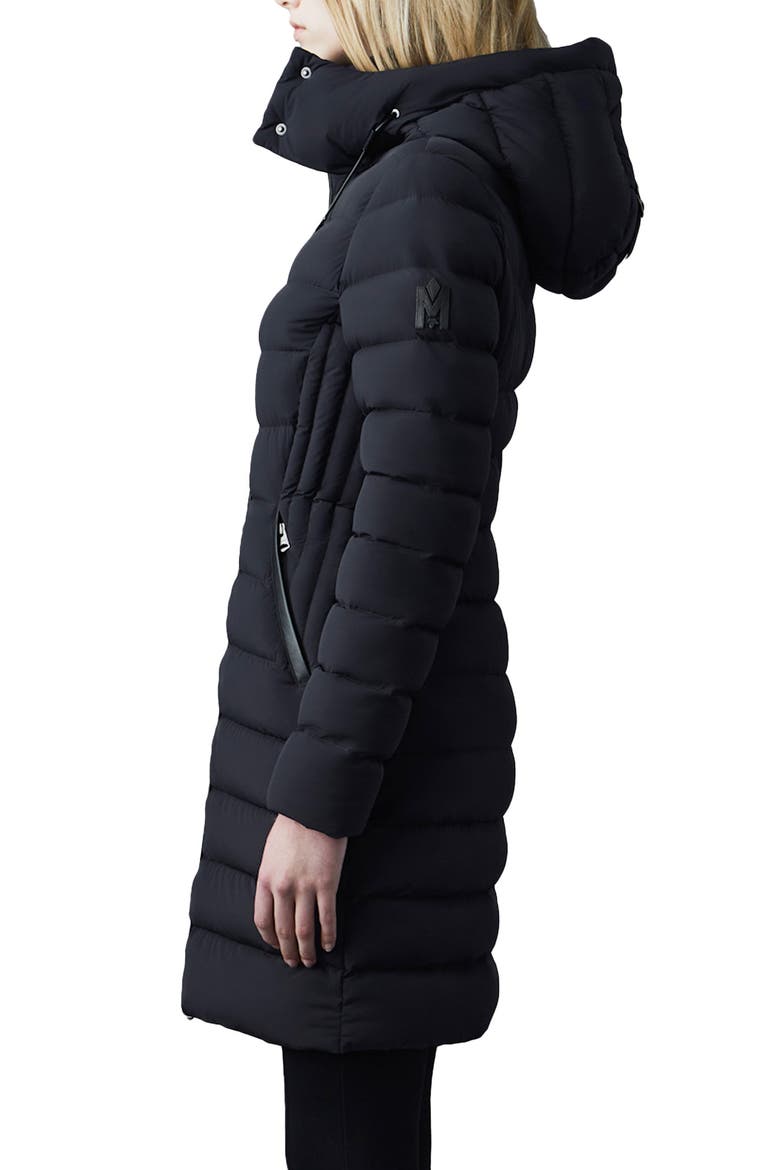 Farren Water Repellent Down Coat, Alternate, color, BLACK