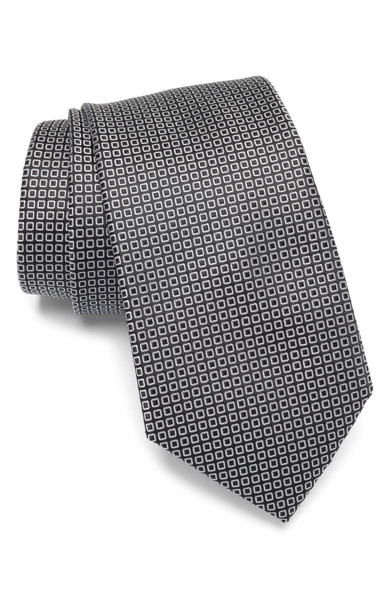 Michael Kors Rocher Mini Jacquard Tie, Main, color, Black