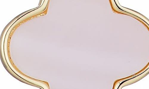 Adornia Gold Mother Of Pearl Strand Clover Pendant Necklace In Gold