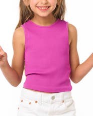 Malibu Sugar Littles ribbed crop sport tank top