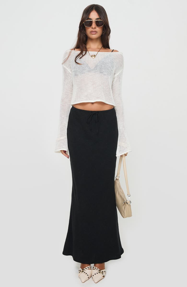 Princess Polly Cafe Pari Open Stitch Off the Shoulder Crop Sweater, Alternate, color, White