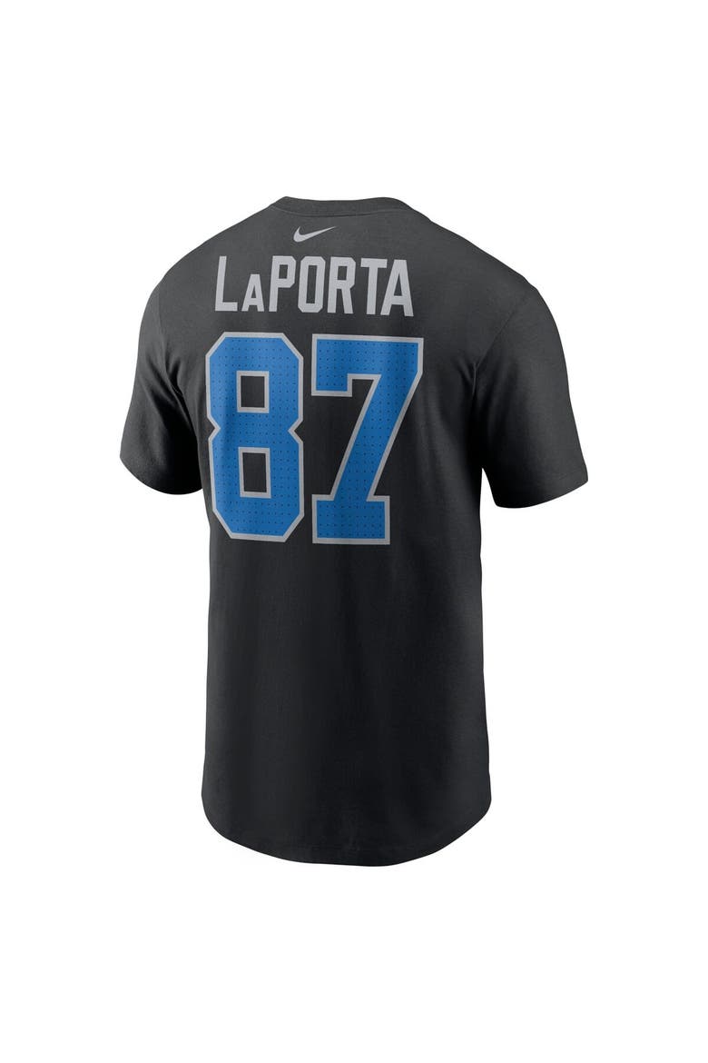 Men's Nike Sam LaPorta Black Detroit Lions Name & Number T-Shirt, Alternate, color, Black