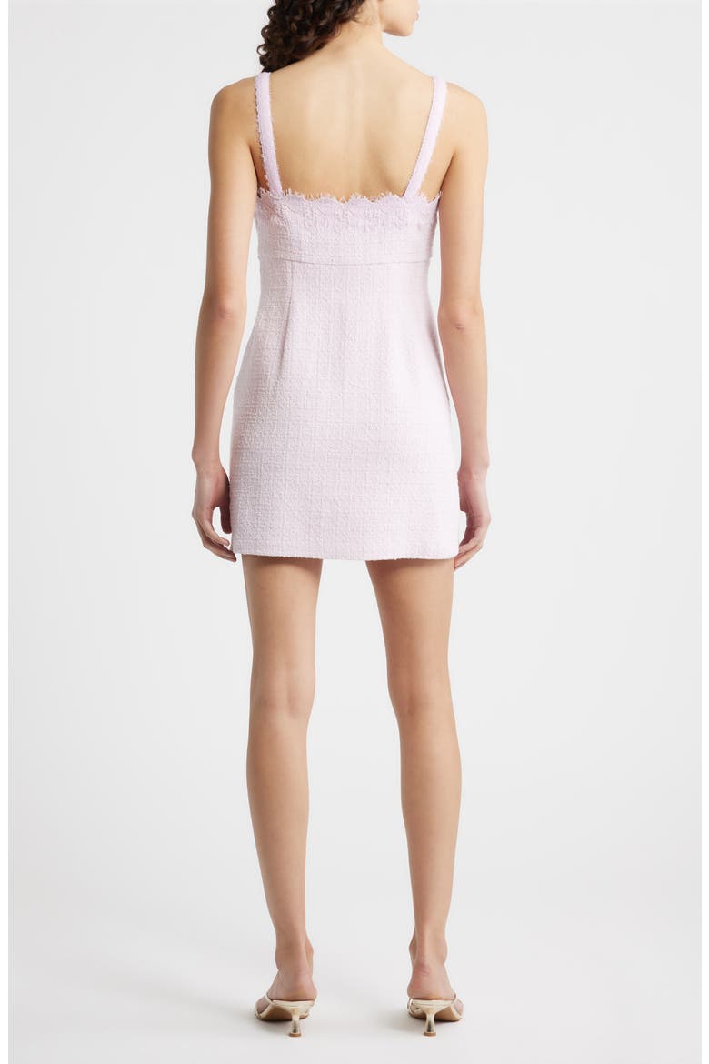 Willamina Lace Detail Cotton Blend Tweed Minidress, Alternate, color, PARASOL BLUSH