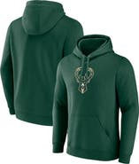 FANATICS Men's Fanatics Branded Hunter Green Milwaukee Bucks Primary Logo Pullover Hoodie