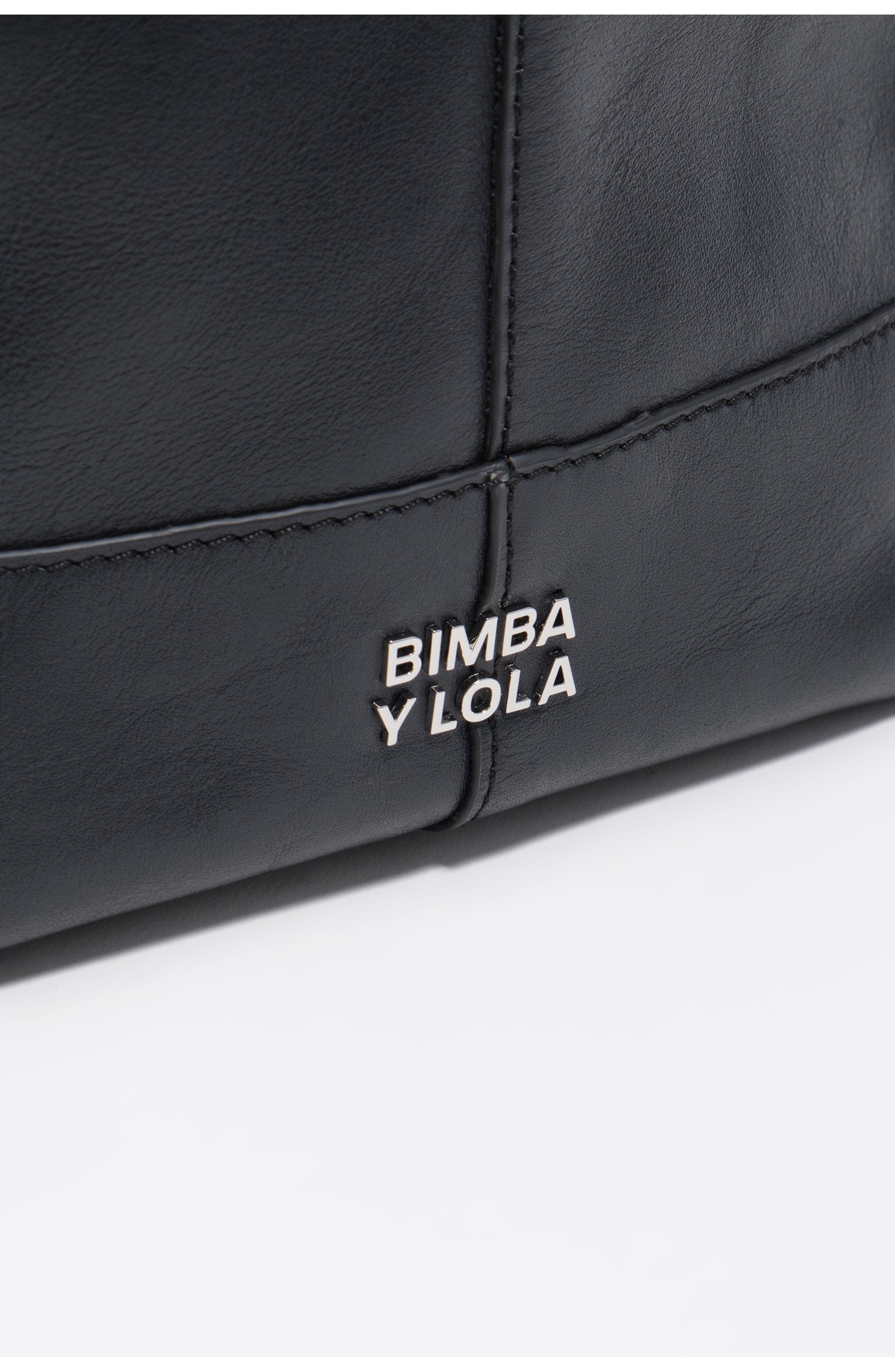 Bimba y Lola Medium Leather Tote Bag, Alternate, color, Petrol