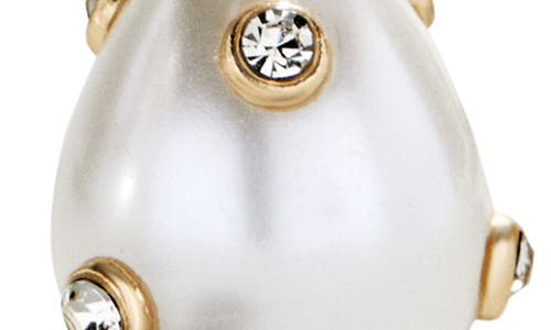Baublebar Inessa Pave & Imitation Pearl Drop Earrings In Gold