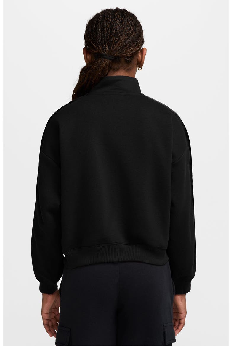 Kids' Sportswear Studio Fleece Quarter Zip Sweatshirt, Alternate, color, 010 BLACK