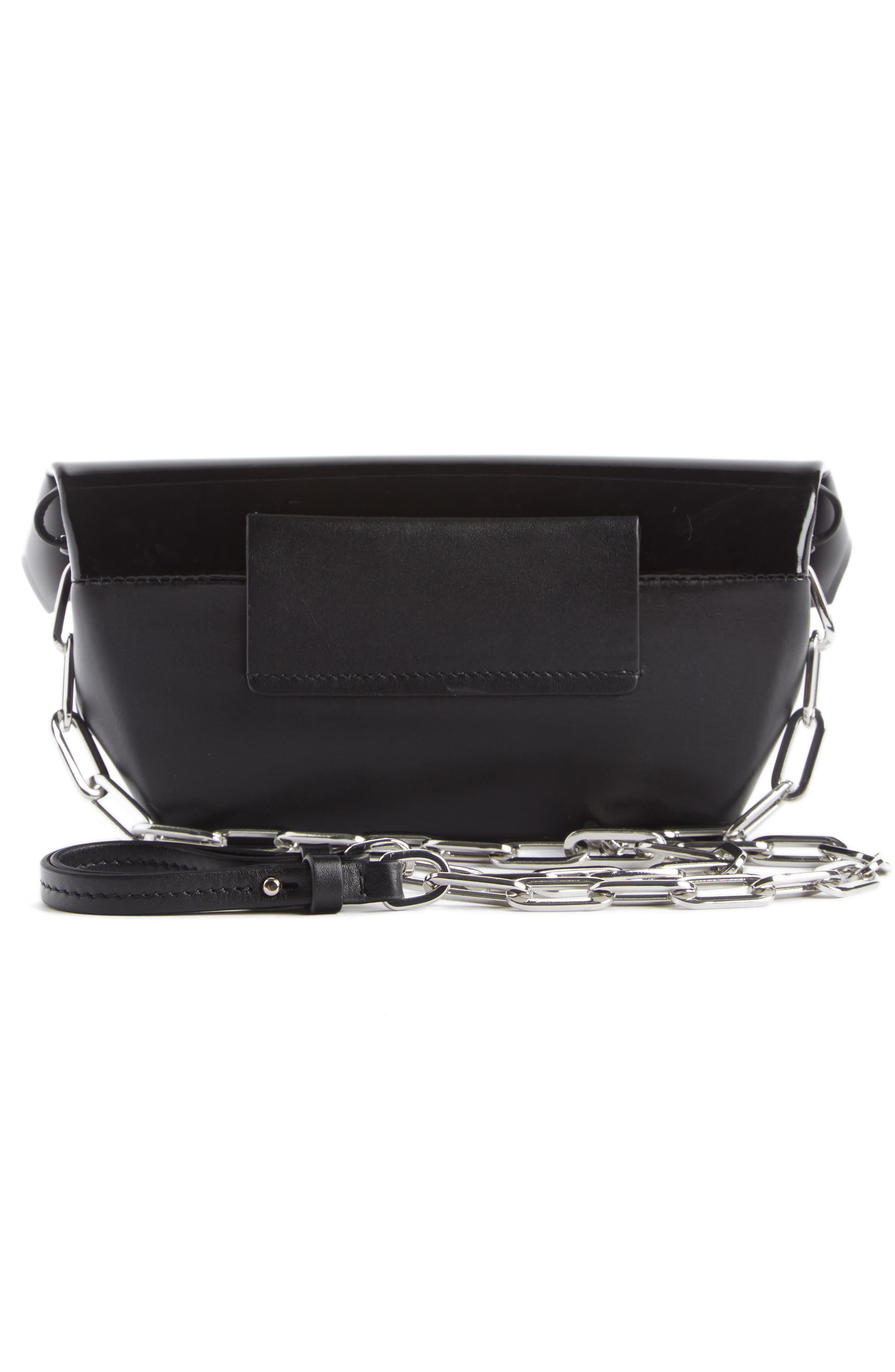 Maison Margiela Small Snatched Calfskin Leather Convertible Clutch, Alternate, color, 