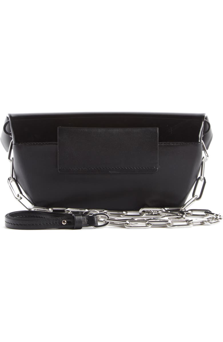 Maison Margiela Small Snatched Calfskin Leather Convertible Clutch, Alternate, color,