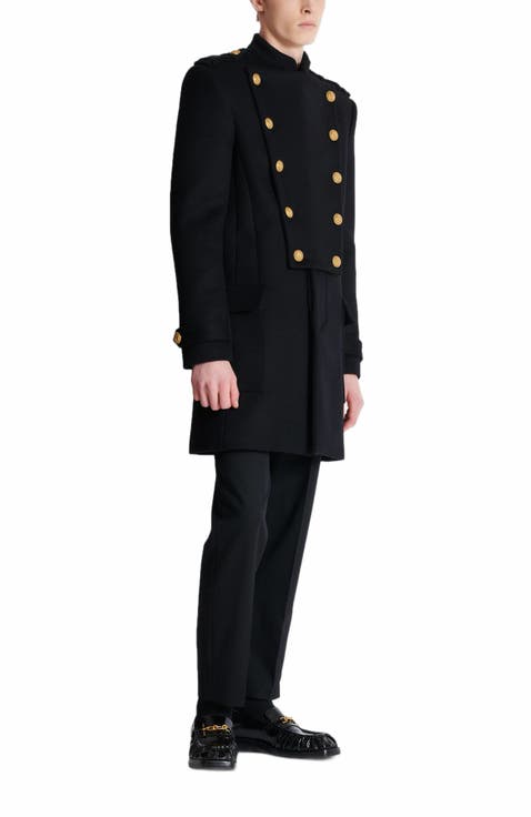 Balmain Designer Jackets for Men: Coats, Trenches, Down