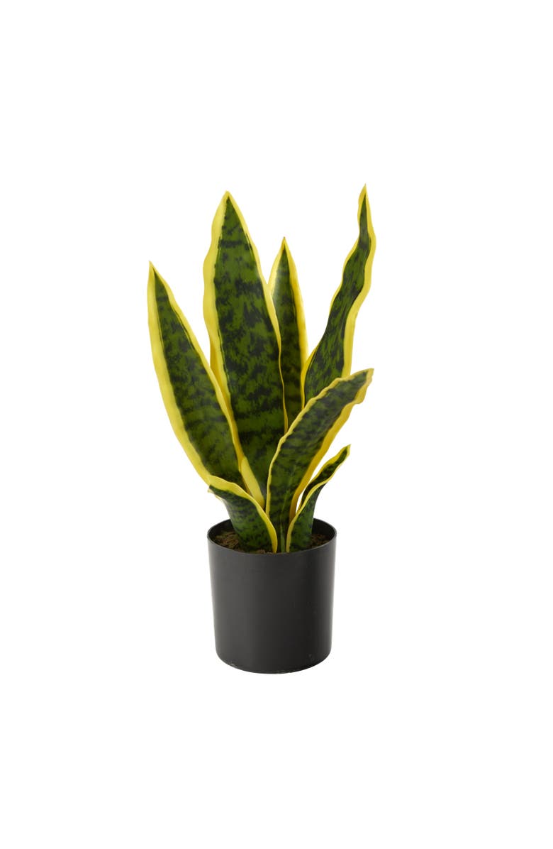NEARLY NATURAL 14-in Artificial Sansevieria Snake Plant, Main, color, Green