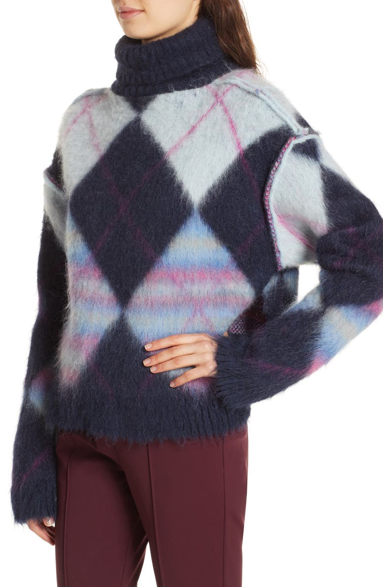 DVF Mohair & Alpaca Blend Turtleneck Sweater, Alternate, color,